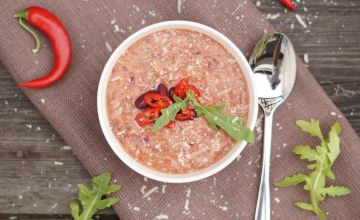 Bean Puree Soup with Parmesan Cheese